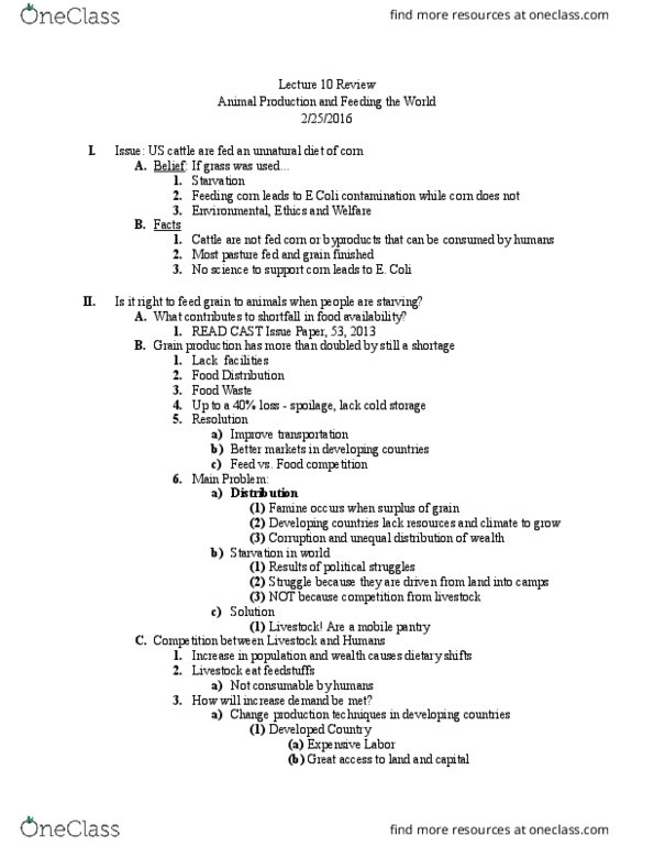 ANSC 101 Lecture Notes - Lecture 10: Organic Farming, Foodborne Illness, Antibiotics thumbnail