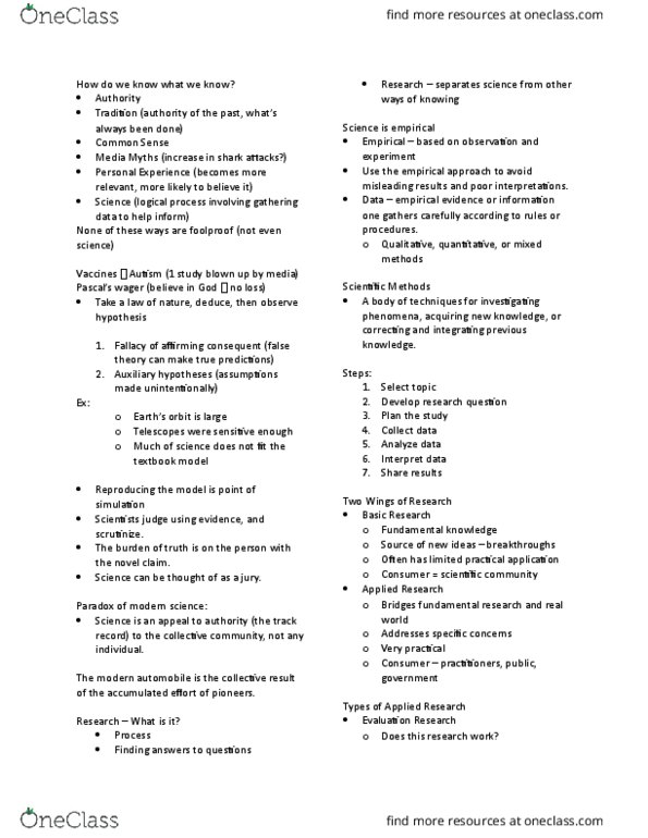 APA 2180 Lecture Notes - Lecture 2: Grothendieck Universe, Fallacy thumbnail