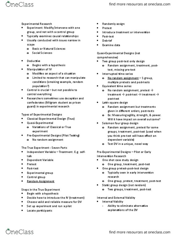 APA 2180 Lecture Notes - Lecture 13: Blind Experiment, Selection Bias, Interrupted Time Series thumbnail