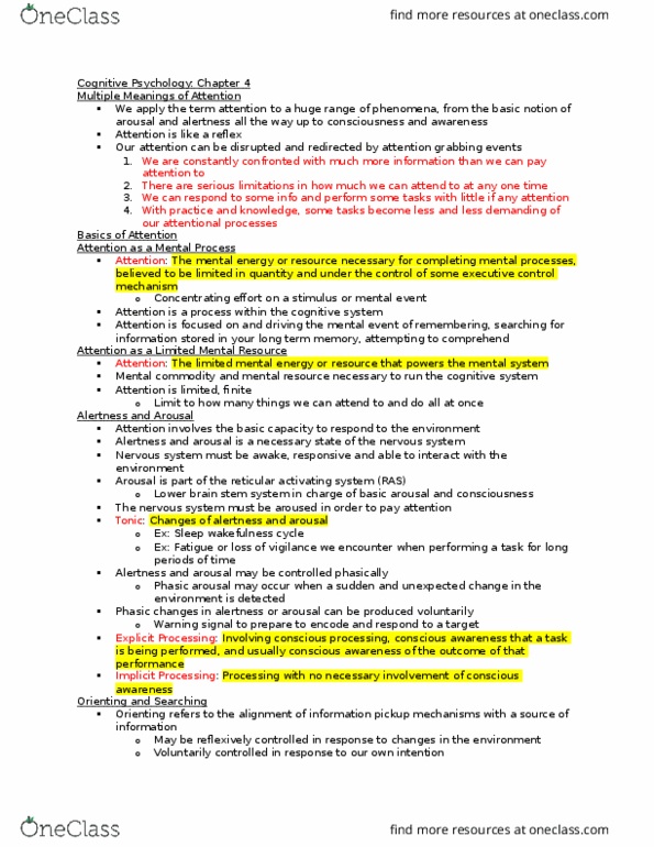 PSYC 221 Lecture Notes - Lecture 3: Attentional Blink, Brain Damage, Hemispatial Neglect thumbnail