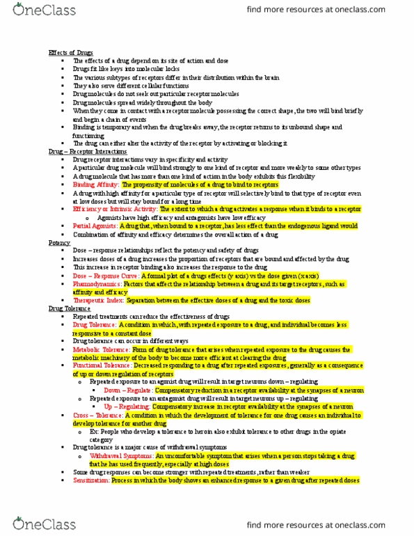 PSYC 280 Lecture Notes - Lecture 2: Caffeine, Lithium Chloride, Catecholamine thumbnail