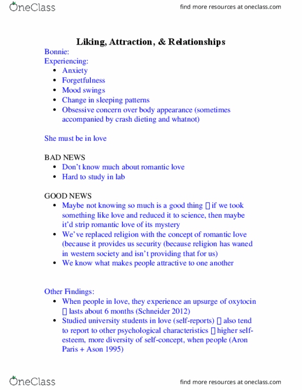 PSYCO241 Lecture Notes - Lecture 11: Body Shape, Advantageous, Work Ethic thumbnail