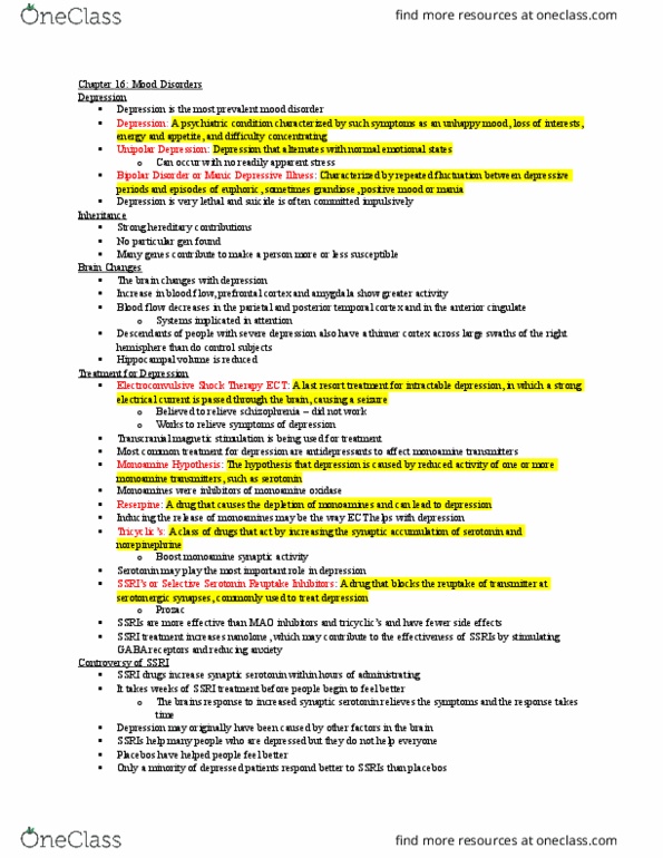 PSYC 280 Lecture Notes - Lecture 8: Fluvoxamine, Paroxetine, Antibody thumbnail