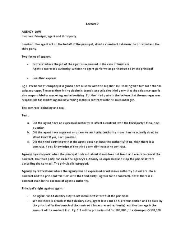 ADMS 2610 Lecture Notes - Fiduciary, Hire Purchase, Common Carrier thumbnail