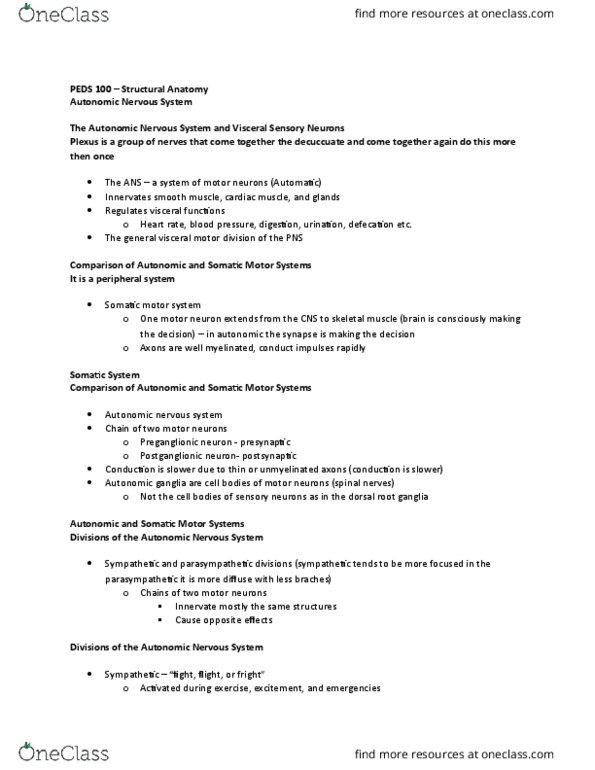 PEDS-100 Lecture Notes - Lecture 17: Ciliary Ganglion, Otic Ganglion, Toilet Training thumbnail