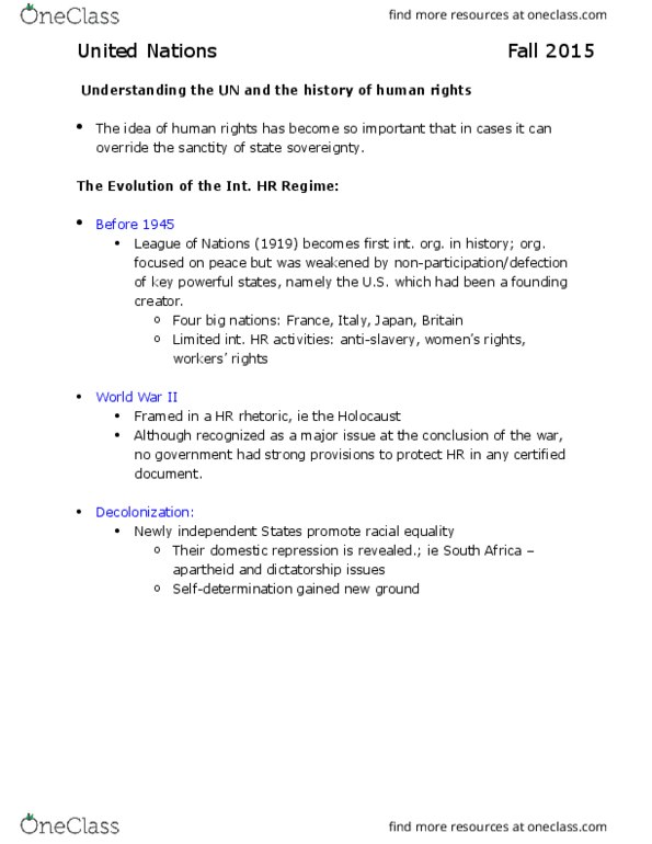 SOC 350 Lecture Notes - Lecture 1: 2005 World Summit, Raphael Lemkin, Atlantic Charter thumbnail