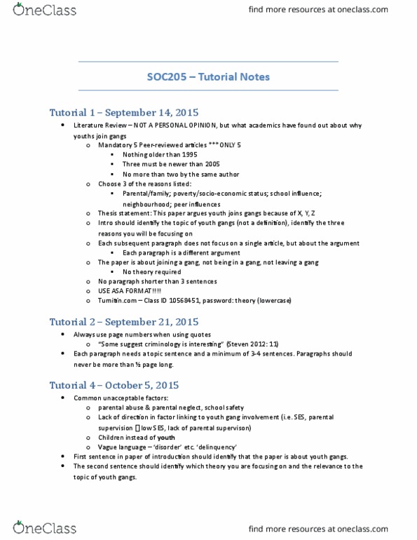 SOC205H5 Lecture Notes - Lecture 2: White-Collar Crime, Blackboard, Language Disorder thumbnail