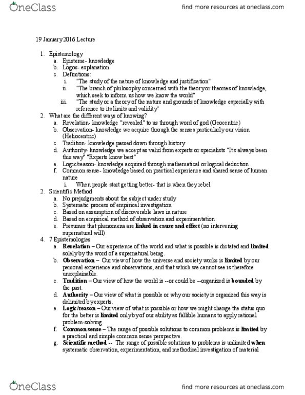 CGS SS 102 Lecture Notes - Lecture 1: Episteme, Social Statistics, Positivism thumbnail