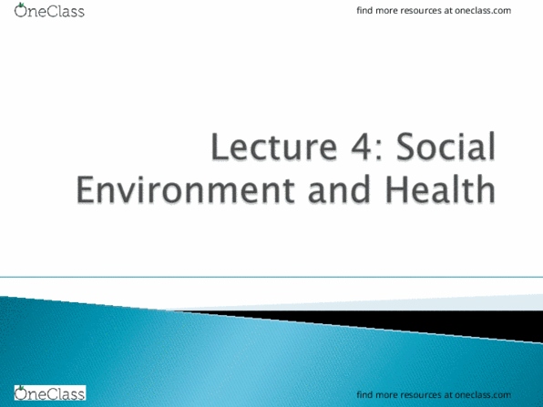 ENVI-2536EL Lecture Notes - Lecture 4: Coronary Artery Disease, Infant Mortality, Health Equity thumbnail