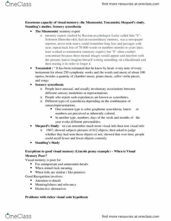 PSYCH 240 Lecture Notes - Lecture 13: Dorsolateral Prefrontal Cortex, Animal Cognition, Prefrontal Cortex thumbnail