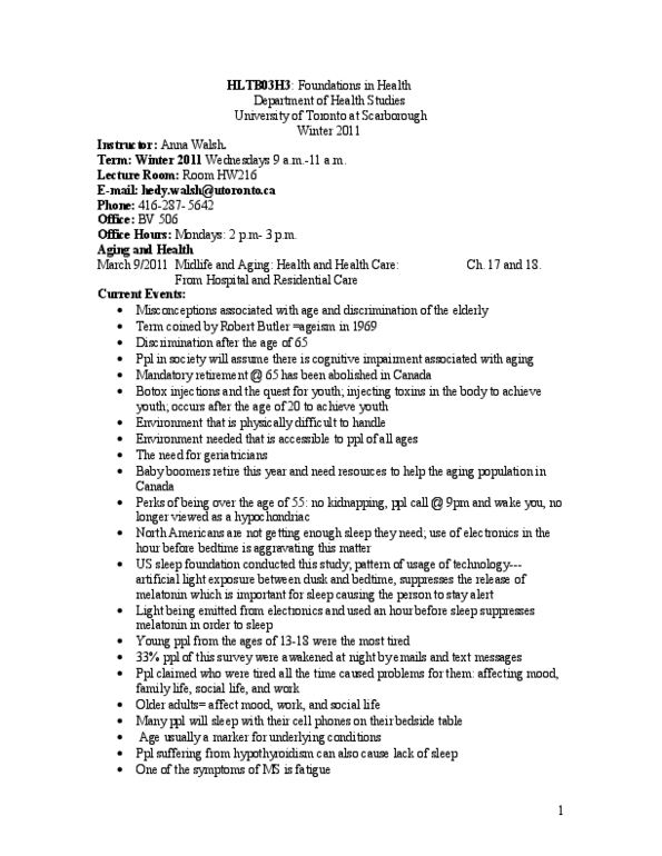 HLTA02H3 Lecture Notes - Optic Neuritis, Substantia Nigra, Mandatory Retirement thumbnail