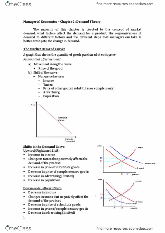 MGCR 293 Lecture Notes - Lecture 2: Demand Curve, Complementary Good, Marginal Revenue thumbnail