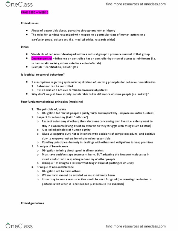 FRHD 3150 Lecture Notes - Lecture 2: Tuning Fork, Systematic Desensitization, Reciprocal Inhibition thumbnail