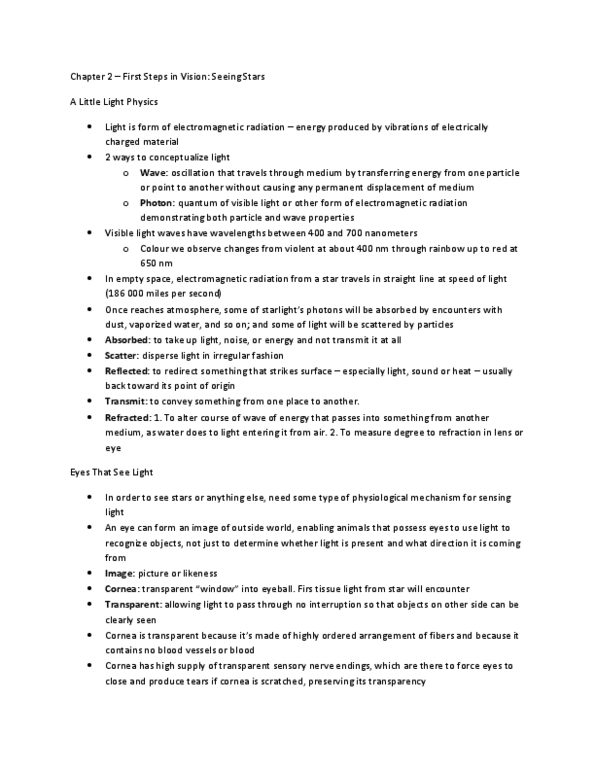 PSYB51H3 Chapter Notes - Chapter 2: Photic Sneeze Reflex, Vitreous Body, Refractive Error thumbnail