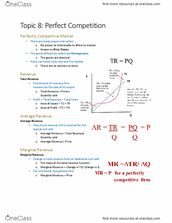 ECON 1B03 Lecture Notes - Lecture 8: Marginal Revenue, Demand Curve, Market Price thumbnail