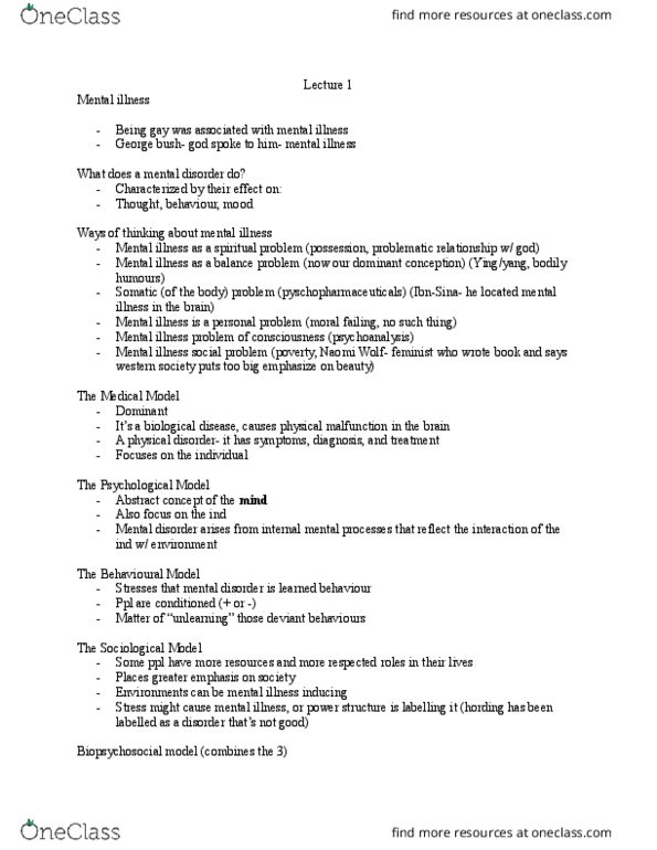 HLTHAGE 2G03 Lecture Notes - Lecture 1: Naomi Wolf, Biopsychosocial Model, Research Domain Criteria thumbnail