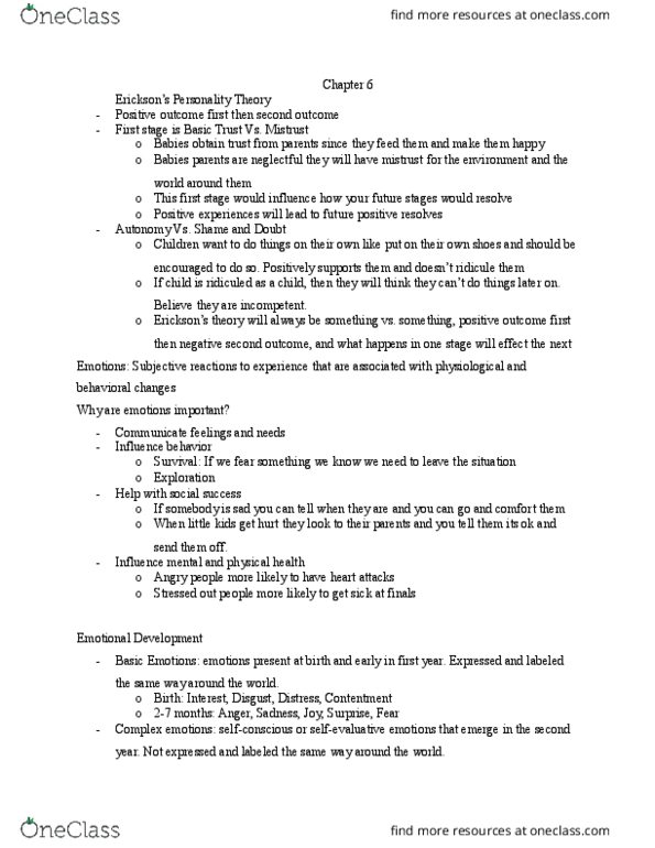 PSY 231 Lecture Notes - Lecture 8: Tantrum, Attention Span, Anger Management thumbnail