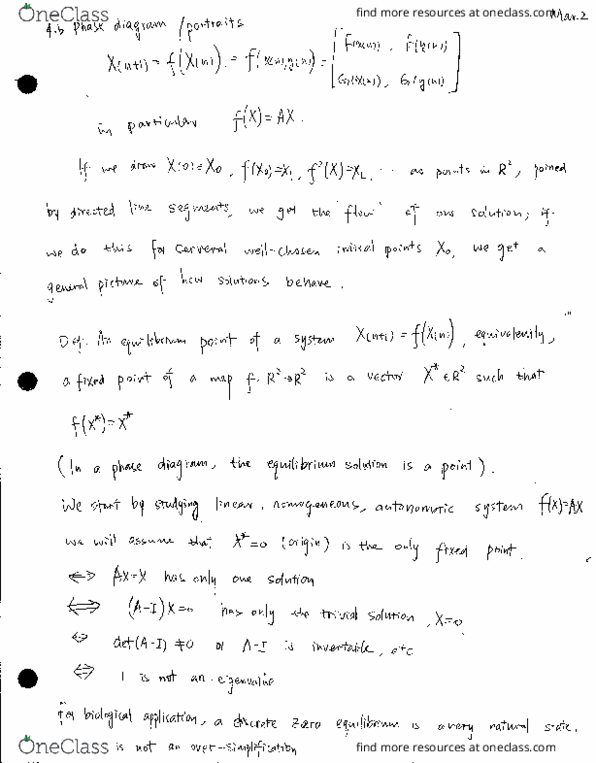 MAT 443 Lecture Notes - Lecture 20: Phase Diagram, Saddle Point thumbnail