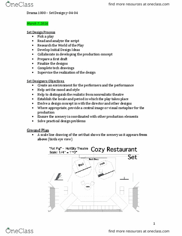 DRAM 1000 Lecture Notes - Lecture 9: Greek Chorus, Birds Eye View, Scenic Design thumbnail