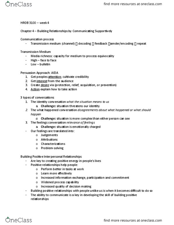 HROB 3100 Lecture Notes - Lecture 4: Interpersonal Communication, Transmission Medium, Alternative 3 thumbnail