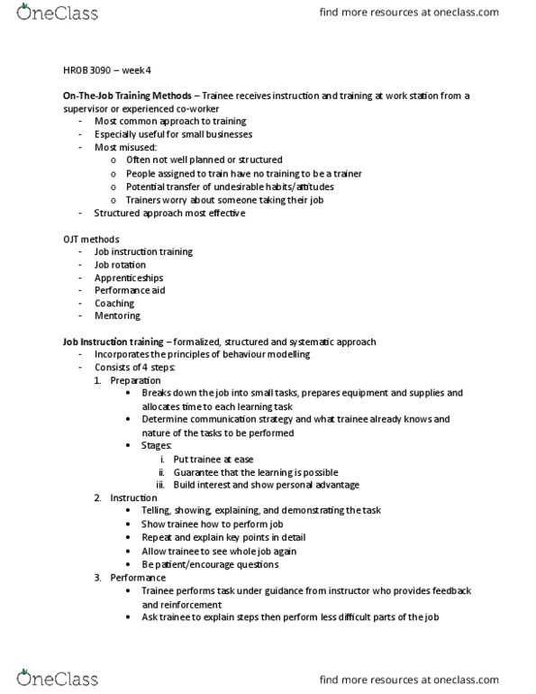 HROB 3090 Lecture Notes - Lecture 4: Job Rotation, Job Satisfaction thumbnail