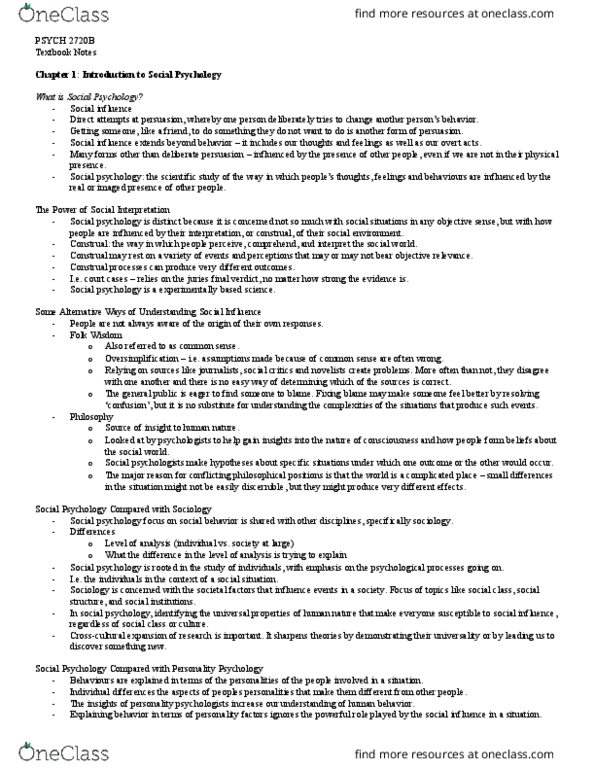 Psychology 2720A/B Chapter Notes - Chapter 1-6: Chuck Cadman, Counterfactual Thinking, Availability Heuristic thumbnail