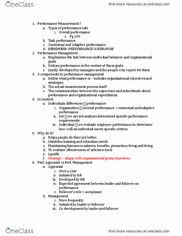 PSY 255 Lecture Notes - Lecture 8: Takers, Specific Performance, Job Analysis thumbnail