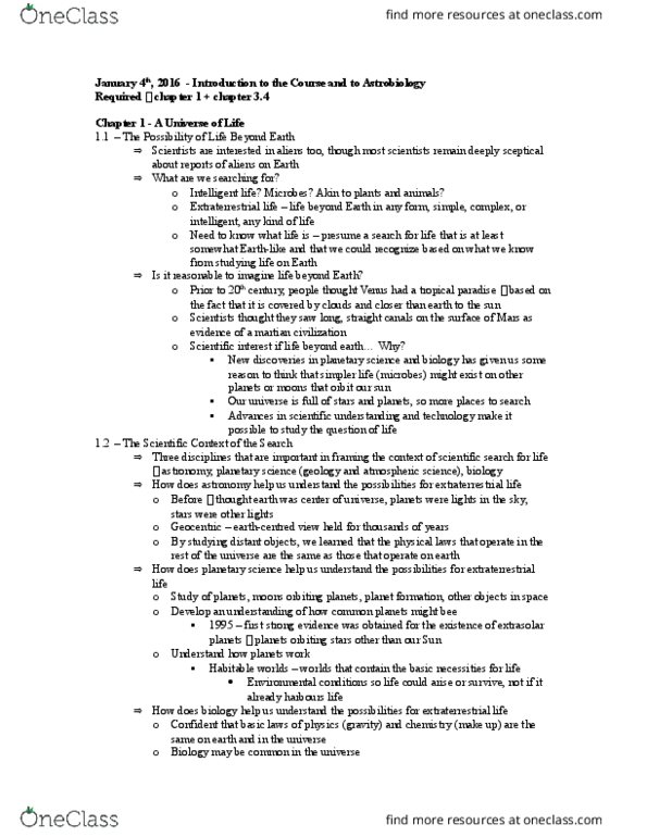 Astronomy 2021A/B Lecture Notes - Lecture 1: Planetary Science, Radiography, Chemical Element thumbnail