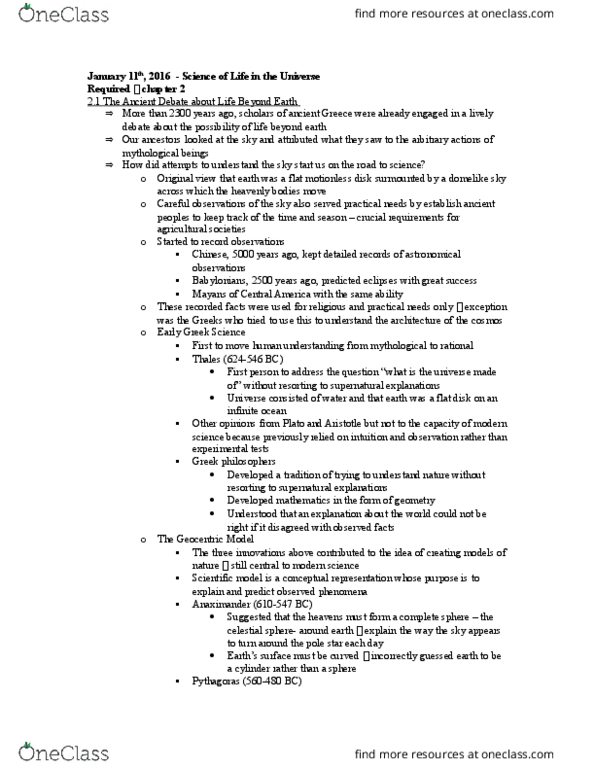 Astronomy 2021A/B Lecture Notes - Lecture 2: Eyewitness Testimony, Semi-Major And Semi-Minor Axes, Scientific Modelling thumbnail