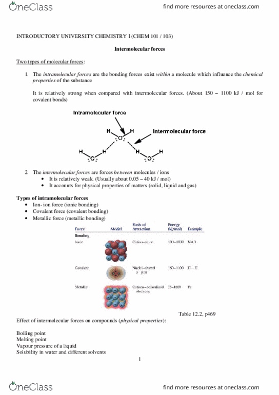 CHEM101 Lecture Notes - Lecture 9: Ionic Compound, Infrared, Joule thumbnail
