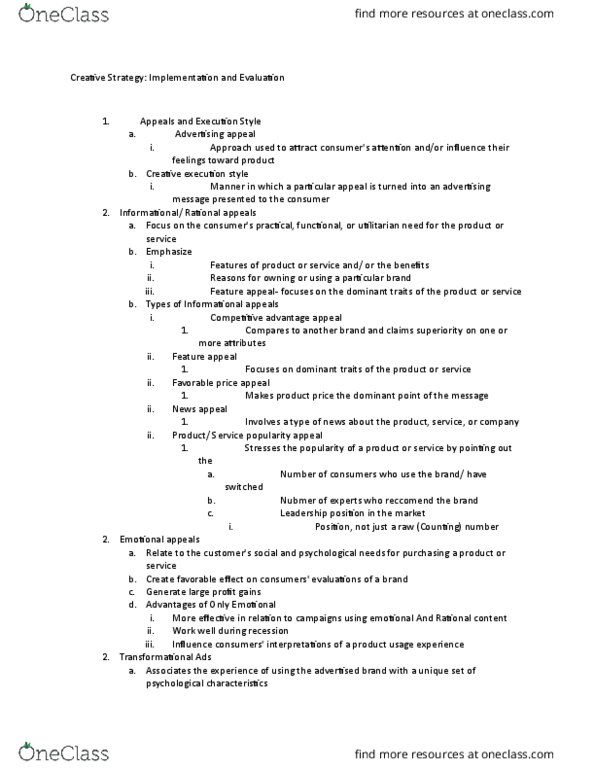 MKT 428 Lecture Notes - Lecture 9: Relate, Cost Estimate, Competitive Advantage thumbnail