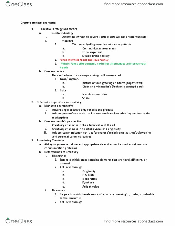 MKT 428 Lecture Notes - Lecture 8: Regional Policy Of The European Union, Wield, Digestion thumbnail