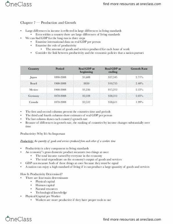 ECON 1BB3 Chapter Notes - Chapter 7: Foreign Portfolio Investment, Gross Domestic Product, Human Capital thumbnail
