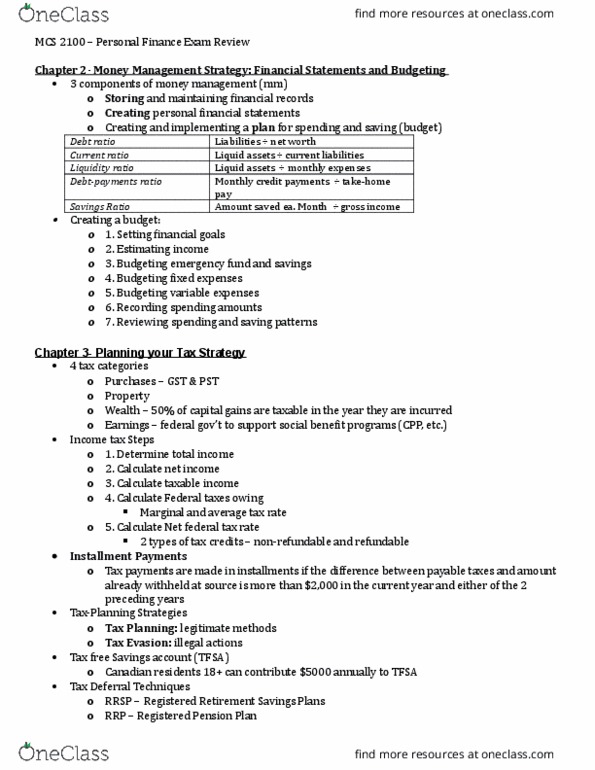 MCS 2100 Lecture Notes - Lecture 12: Pension, Business Cycle, Whole Life Insurance thumbnail