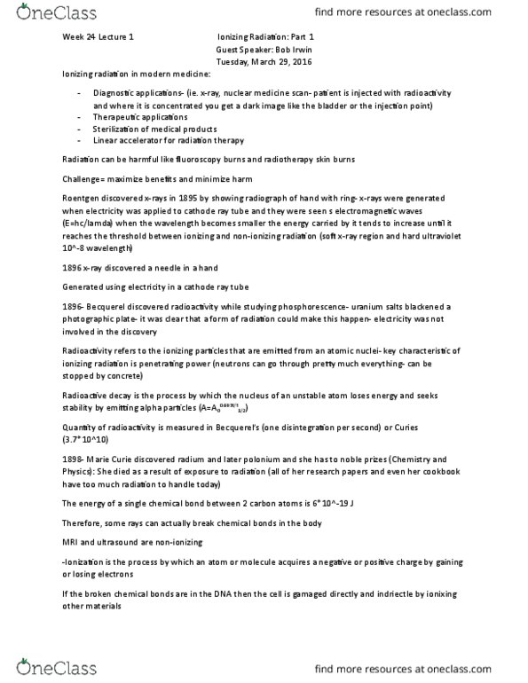 PHYS 117 Lecture Notes - Lecture 71: Chemical Bond, Radium, Phosphorescence thumbnail