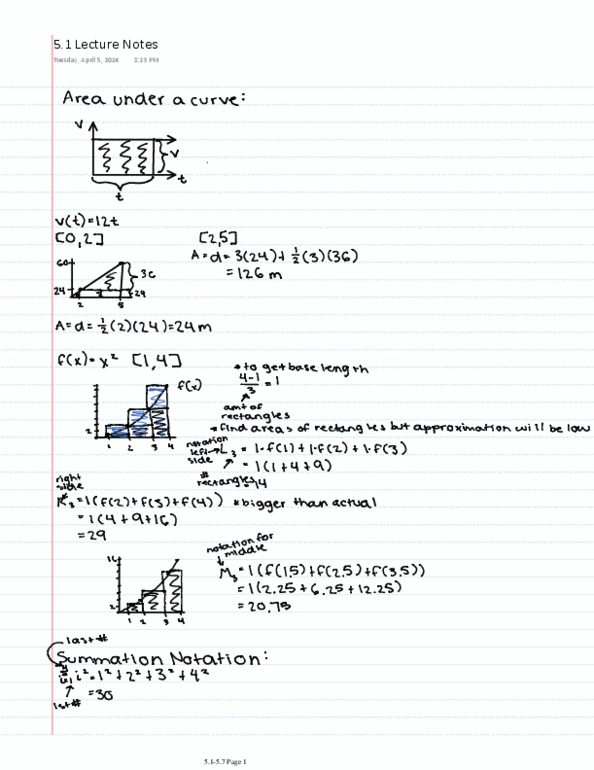 MTH 1321 Lecture 18: 5.1 Lecture Notes thumbnail