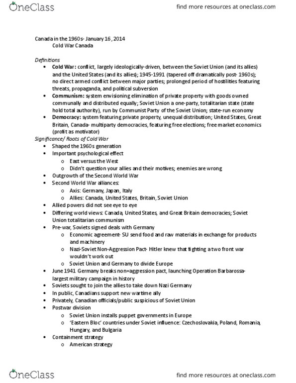 CAST 2285 Lecture Notes - Lecture 2: Fallout Shelter, Cim-10 Bomarc, Distant Early Warning Line thumbnail