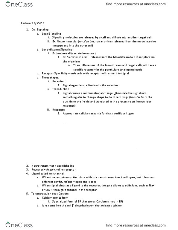 BILD 1 Lecture Notes - Lecture 9: Insulin Receptor, Protein Kinase A, Tachypnea thumbnail