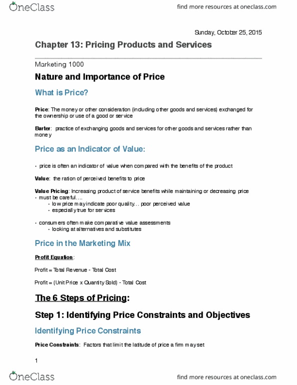 MCS 1000 Chapter Notes - Chapter 13: Price Discrimination, Monopolistic Competition, Root Mean Square thumbnail