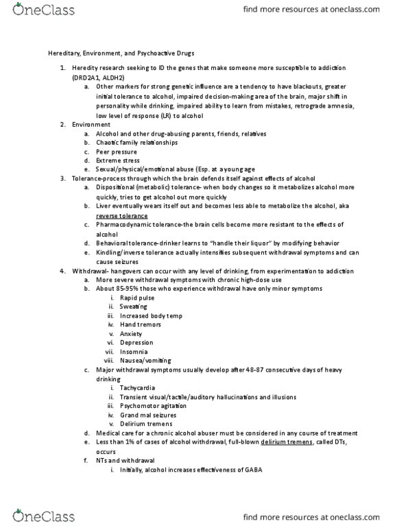 ESS 3 Lecture Notes - Lecture 7: Aldh2, Compulsive Gamblers, Pharmacodynamics thumbnail