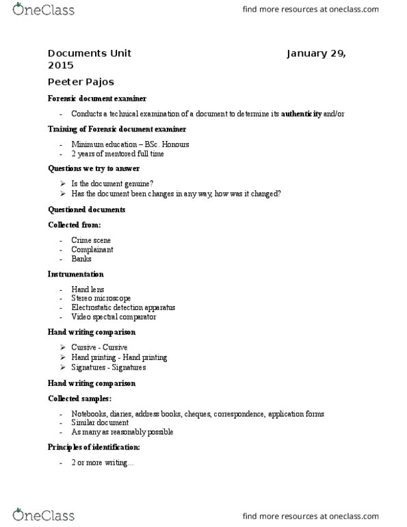 FSC239Y5 Lecture Notes - Lecture 9: Cheque, Visible Spectrum, Stereo Microscope thumbnail