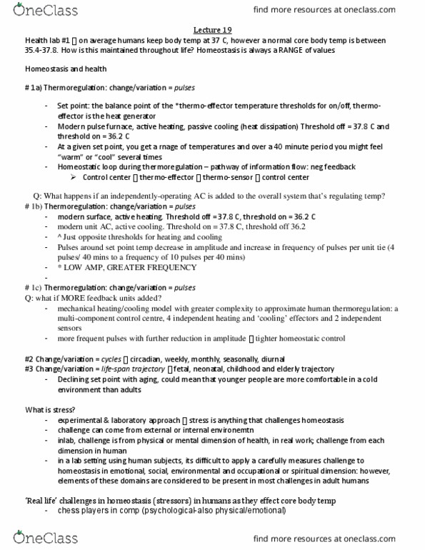 BIOL 1080 Lecture Notes - Lecture 19: Xerostomia, Hypothalamus, Blood Sugar thumbnail