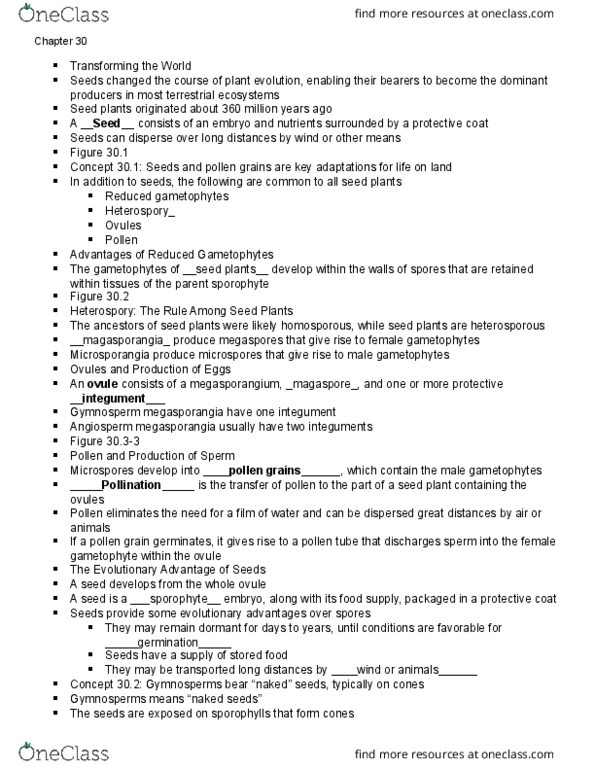 BIO 1406 Lecture Notes - Lecture 16: Pollination, Illicium Verum, Germination thumbnail