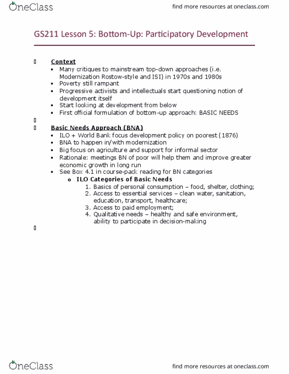 GS211 Lecture Notes - Lecture 5: Henry James Sumner Maine, Political Philosophy, Welfare thumbnail