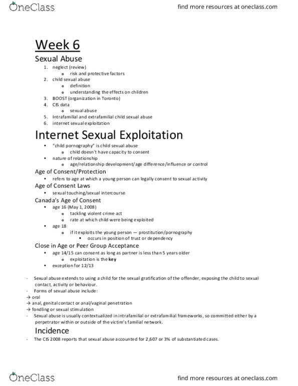 CYC 201 Lecture Notes - Lecture 6: Sexual Stimulation, Stepfamily, Child Prostitution thumbnail