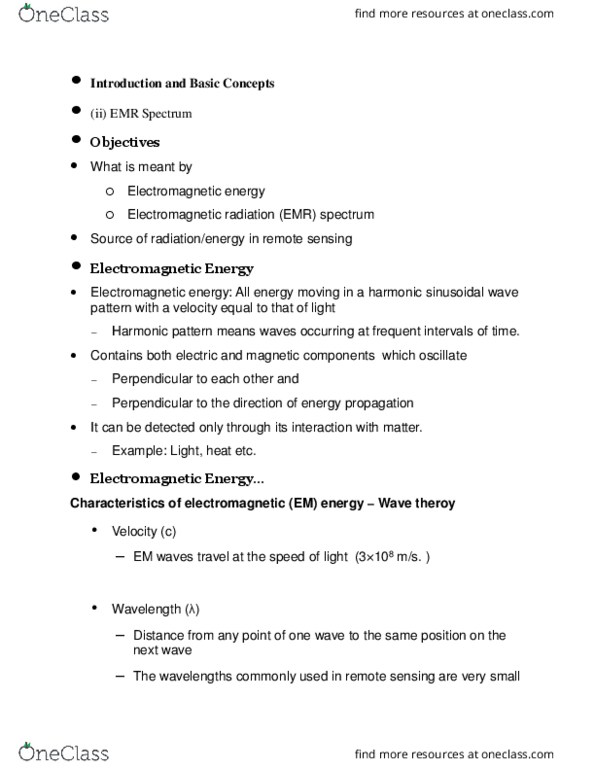 CEE 4221 Lecture Notes - Lecture 5: Radiant Energy, Electromagnetic Radiation thumbnail