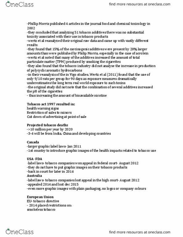 SCIE 1P51 Lecture Notes - Lecture 7: Respiratory Tract, Bioavailability, Food Additive thumbnail