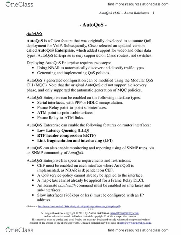 ECE495 Chapter Notes - Chapter 4: Data Link Connection Identifier, Voip Phone, Simple Network Management Protocol thumbnail