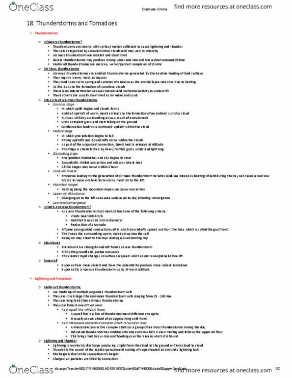 ENVIRSC 1A03 Lecture 18: 18. Thunderstorms and Tornadoes thumbnail
