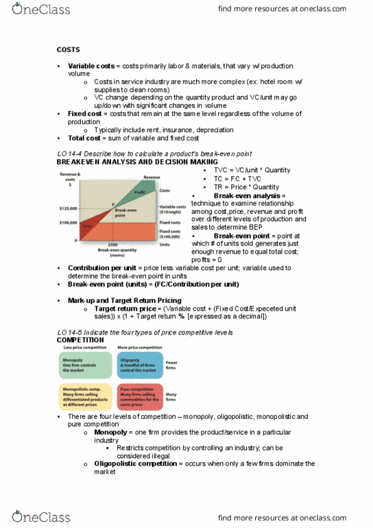 COMM 296 Lecture Notes - Lecture 1: Monopolistic Competition, Oligopoly, Fixed Cost thumbnail